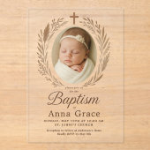 ミニマリスト アクリル 洗礼招待状 アクリル招待状 (正面)