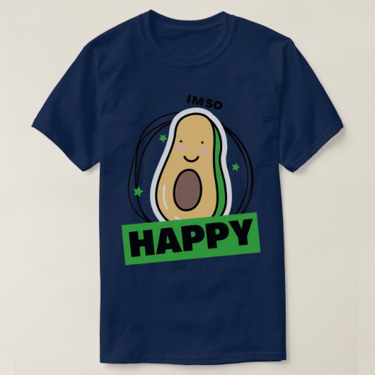 ミニマリスト・アボカド Tシャツ (デザイン正面)