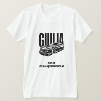 ミニマリスト アルファロメオ ジュリア クアドリフォリオ イタリアン Tシャツ