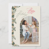 ミニマリスト アーチ ファミリー フォト ホリデー カード (正面)