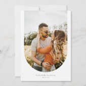 ミニマリスト アーチ フォト カレンダー Save the Date 招待状 (裏面)