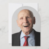 ミニマリスト アーチ 大人 80歳 誕生日 招待状 (裏面)