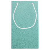 ミニマリスト アートデコ ブルー カスタム ウェディング スモールペーパーバッグ (裏面)