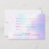 ミニマリスト イリデセント スクリプト ギフト証明書 (裏面)