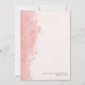 ミニマリスト インクウォッシュ テクスチャー ガール ベイビー スプリンクル 招待状 (裏面)