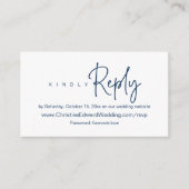 ミニマリスト、ウェディングはオンラインRSVPカードを招待 エンクロージャーカード (正面)