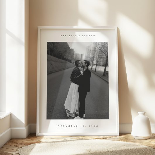 ミニマリスト ウェディング オーダーメイド カップル フォト ポスター