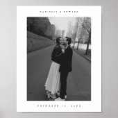 ミニマリスト ウェディング オーダーメイド カップル フォト ポスター (正面)