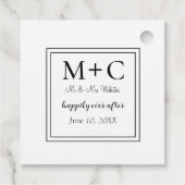 ミニマリスト ウェディング ギフト バスケット フェイバータグ (裏面)