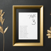 ミニマリスト ウェディング テーブル シーティング カード