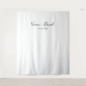 ミニマリスト ウェディング フォト バックドロップ タペストリー (正面)