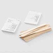 ミニマリスト ウェディング プログラム ハンド ファン (組立なし)