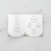 ミニマリスト ウェディング プログラム 折り畳み フラワー (内部)