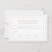 ミニマリスト ウェディング RSVP 招待返信カード K108 (正面)