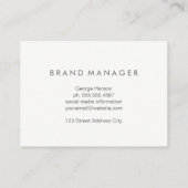 ミニマリスト/エレガンス/グレー 名刺 (裏面)