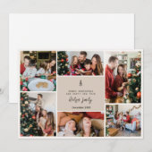 ミニマリスト エレガントなクリスマス シンプル 6 フォト シーズンカード (正面/裏面)