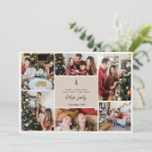 ミニマリスト エレガントなクリスマス シンプル 6 フォト シーズンカード (スタンド正面)