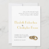 ミニマリスト エレガントな親の結婚式 招待状 (正面)