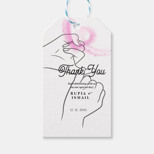 ミニマリスト エレガント お礼 ギフト ギフトタグ (正面)