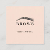 ミニマリスト　エレガント　まゆげ　名刺 スクエア名刺 (正面)