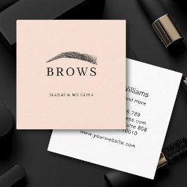 ミニマリスト　エレガント　まゆげ　名刺 スクエア名刺