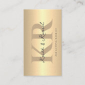 ミニマリスト エレガント ウェディング QR コード ゴールド インビテーション (正面)