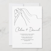 ミニマリスト エレガント カリグラフィー ウェディング インビテーション (正面)