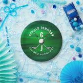 ミニマリスト エレガント ゴルフ モノグラム デザイン ペーパープレート (パーティー)