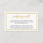 ミニマリスト エレガント ゴールド フォイル ボーダー ウィッシング ウェル エンクロージャーカード (正面)