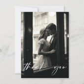 ミニマリスト エレガント スクリプト フォト サンクス カード (正面)
