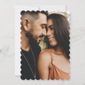 ミニマリスト エレガント フォト ウェディング 招待状 (裏面)