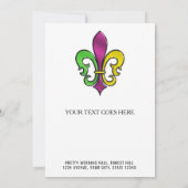 ミニマリスト エレガント フルール ド リス デザイン 招待状 (裏面)