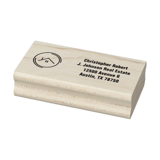 ミニマリスト オフホワイト 不動産 ラバースタンプ (スタンプ)
