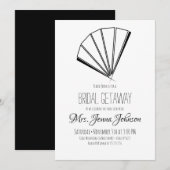 ミニマリスト オリエンタル 和風扇形 ブライズシャワー 招待状 (正面/裏面)