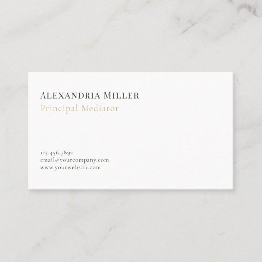 ミニマリスト・オリーブ植物学 名刺 (正面)