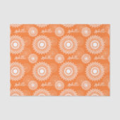ミニマリスト オレンジ マンダラ 幾何学 フラワー ネーム 薄葉紙 (正面)