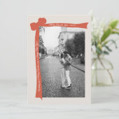 ミニマリスト オレンジ リボン レトロ フォト クリスマス (スタンド正面)