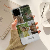 ミニマリスト オーダーメイド 家族 4枚 フォトコラージュ Case-Mate iPhoneケース