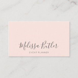 ミニマリスト·カスタイリッシュリグラティ赤面ピンク 名刺