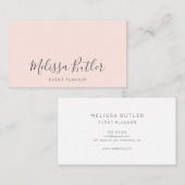 ミニマリスト·カスタイリッシュリグラティ赤面ピンク 名刺 (正面/裏面)