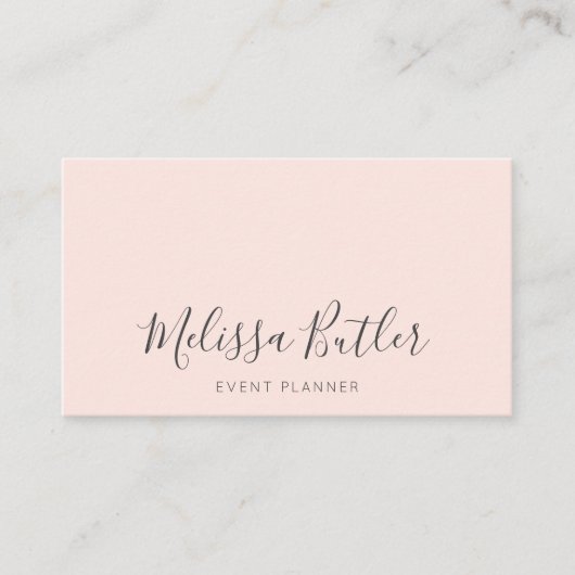 ミニマリスト·カスタイリッシュリグラティ赤面ピンク 名刺 (正面)