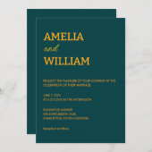 ミニマリスト カスタム ウェディング 招待状 テンプレート (正面/裏面)