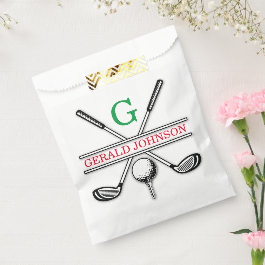 ミニマリスト カスタム ゴルフ モノグラム デザイン フェイバーバッグ (封をした状態)