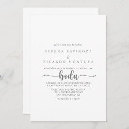 ミニマリスト・カスペインのリグラフィ・シ結婚ルバーズ  招待状