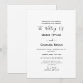 ミニマリスト カップルの結婚式招待状 招待状 (正面/裏面)