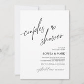 ミニマリスト カップルシャワー 招待状 (正面)