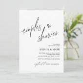 ミニマリスト カップルシャワー 招待状 (スタンド正面)