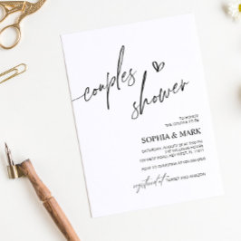 ミニマリスト カップルシャワー 招待状