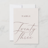 ミニマリスト カリグラフィー テーブル ナンバー 23 招待状 (正面)
