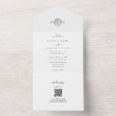 ミニマリスト カルマス シェル モノグラム ウェディング オールインワン招待状 (内側)
